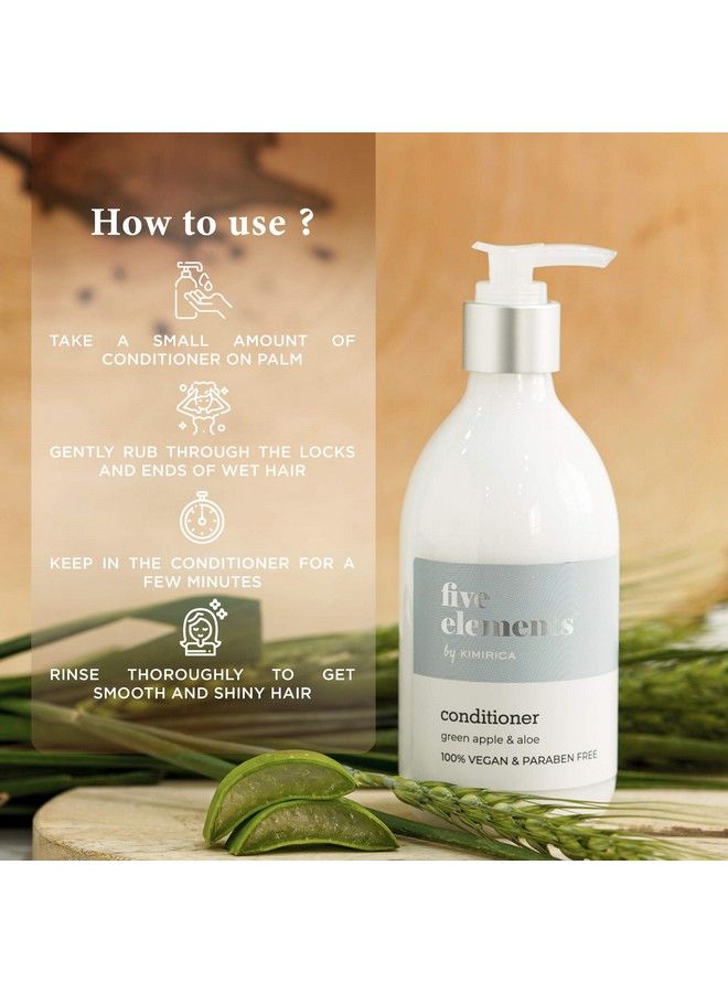 KIMIRICA Five Elements Green Apple & Aloe Hair Conditioner Made With Naturally Derived Extracts For All Hair Types 100% Vegan Paraben And Sls Free 300Ml - Image 5
