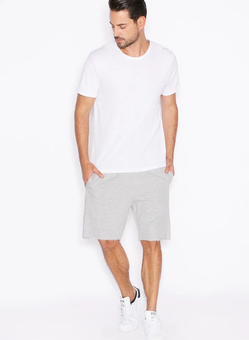 TOPMAN Raw Edge Sweat Shorts