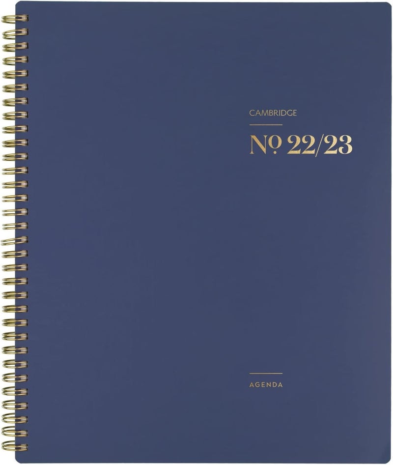 Cambridge 2022-2023 Planner, Weekly & Monthly Academic, 8-1/2" x 11", Large, WorkStyle Classic, Navy (1606-905A-58) - Image 1