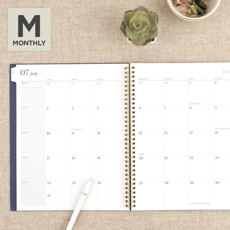 Cambridge 2022-2023 Planner, Weekly & Monthly Academic, 8-1/2" x 11", Large, WorkStyle Classic, Navy (1606-905A-58) - Image 3