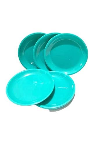 Everbuy Pure Unbreakble Snack Plates - Set of 8 Piece, Sea Green - Image 3