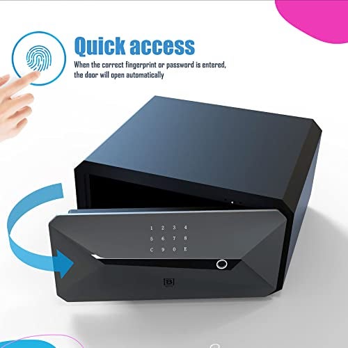 BOFON Y-Series Fingerprint Smart Safe Box Security Box with Key,1.45 Cubic,Safety Box for Home - Image 5