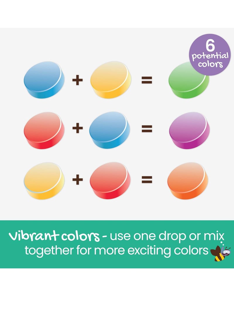 Honeysticks Honeysticks Bath Color Tablets for Kids - Non Toxic Bathtub Drops Made with Natural Ingredients and Food Grade Color - Fragrance Free - Fizzy, Brightly Colored Bathtime Fun, Great Gift - 36 Drops  - Image 4