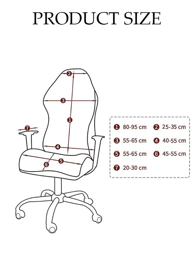 DUNISO Office Computer Game Chair Cover 1 Pair Armrest Covers Polyester Removable Ergonomic Elastic Armchair Protector Wear Resistant Stretch Elastic Covers for Desk Computer Chair Slipcover - Image 2