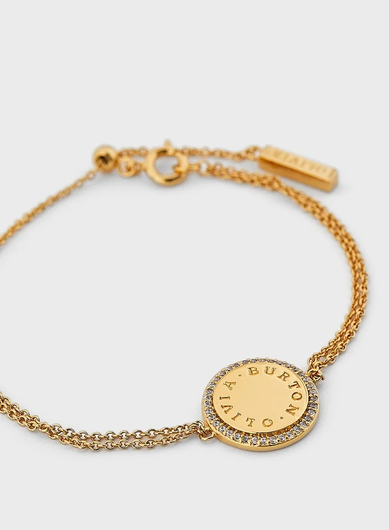 OLIVIA BURTON Bejewelled Classic Disc Bracelet