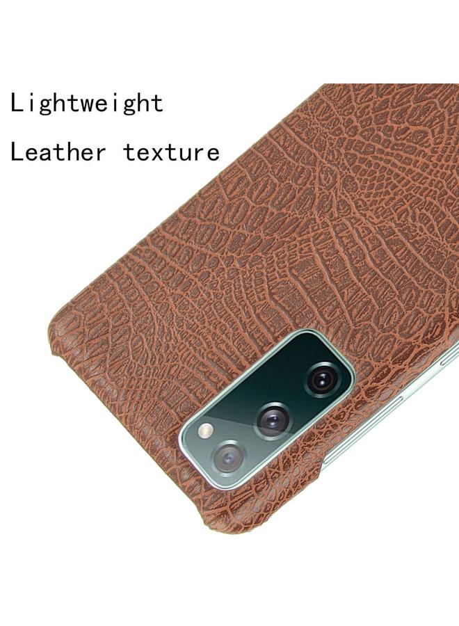 نيلكين جراب لهاتف Samsung Galaxy S20 FE مقاوم للصدمات من نسيج التمساح PC + جراب PU - Image 4