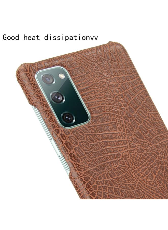 نيلكين جراب لهاتف Samsung Galaxy S20 FE مقاوم للصدمات من نسيج التمساح PC + جراب PU - Image 5