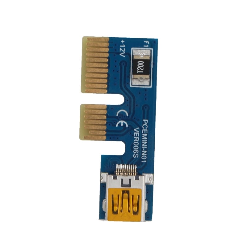 كابل تمديد Pci-E 1X بطول 20 سم: تصميم التوصيل والتشغيل - حماية واجهة اللوحة الأم، بطاقة رفع Pci-E لتوصيل معدات التعدين وبناء أجهزة الكمبيوتر المكتبية - Image 1