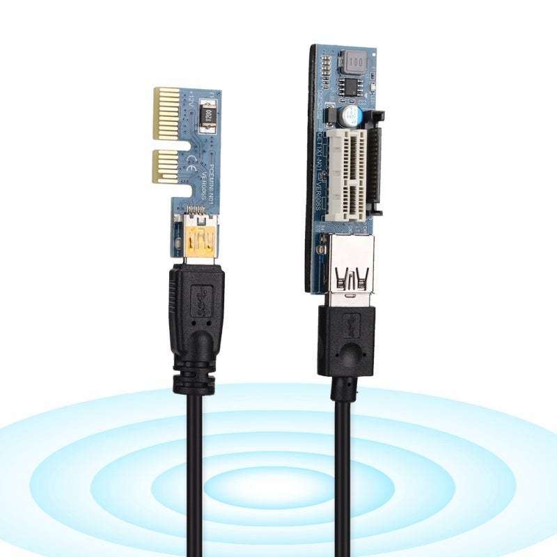 كابل تمديد Pci-E 1X بطول 20 سم: تصميم التوصيل والتشغيل - حماية واجهة اللوحة الأم، بطاقة رفع Pci-E لتوصيل معدات التعدين وبناء أجهزة الكمبيوتر المكتبية - Image 3