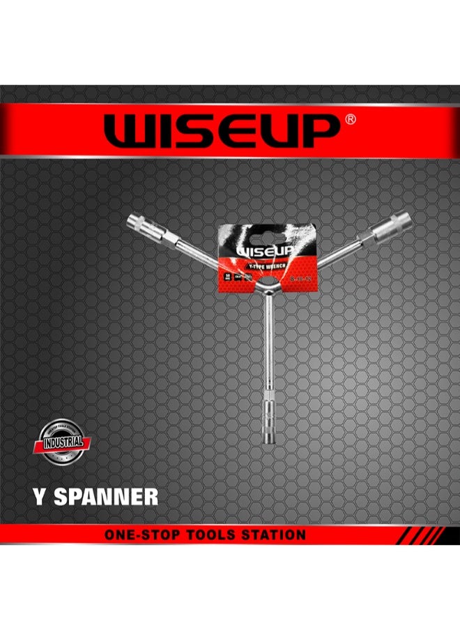 WISEUP Chrome Vanadium (10 mm-12mm-14mm) Y TYPE SPANNER 1 Pcs  - Image 5
