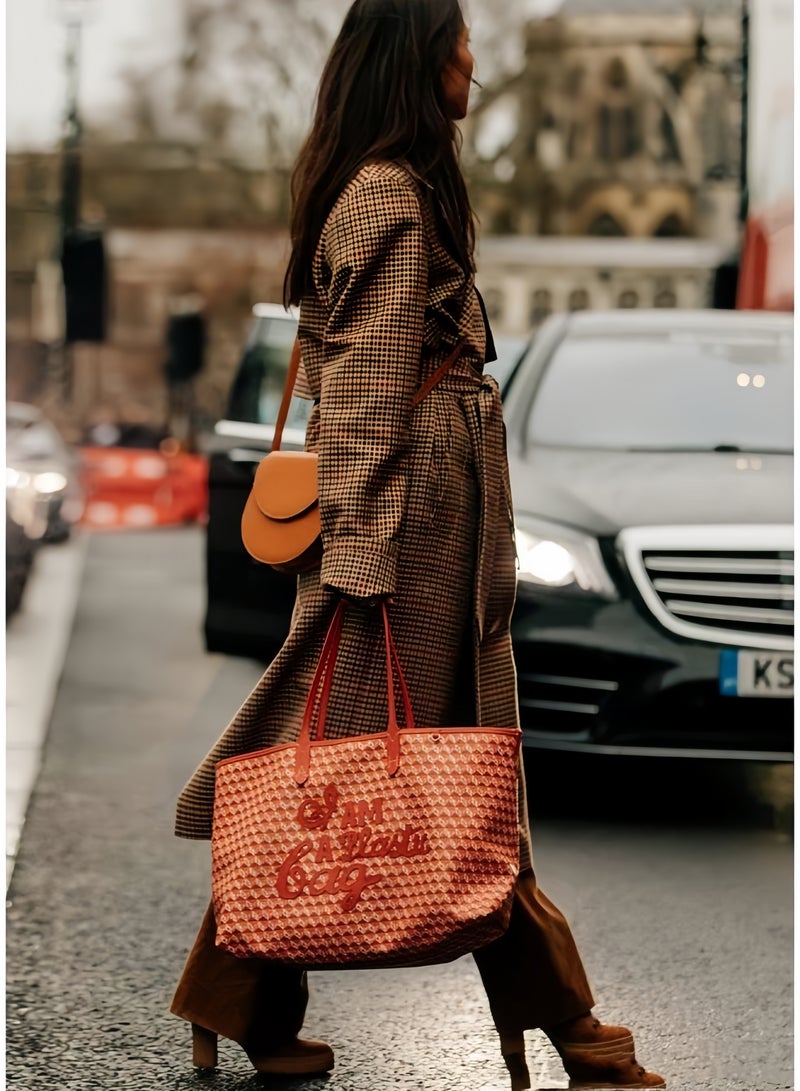 Anya Hindmarch I Am A Plastic Bag Large Tote Bag (Orange) - Image 3