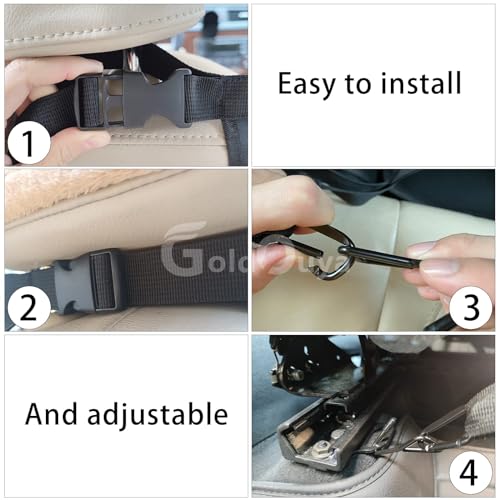 GoldOuya Car Dog Net Barrier, 21 x 21 in Adjustable Mesh Obstacle Car Dog Barrier Net Car Back Seat Pet Fence Car Pet Isolation Protective Network, Easy to Install and Clean - Image 5