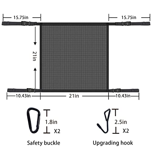 GoldOuya Car Dog Net Barrier, 21 x 21 in Adjustable Mesh Obstacle Car Dog Barrier Net Car Back Seat Pet Fence Car Pet Isolation Protective Network, Easy to Install and Clean - Image 4