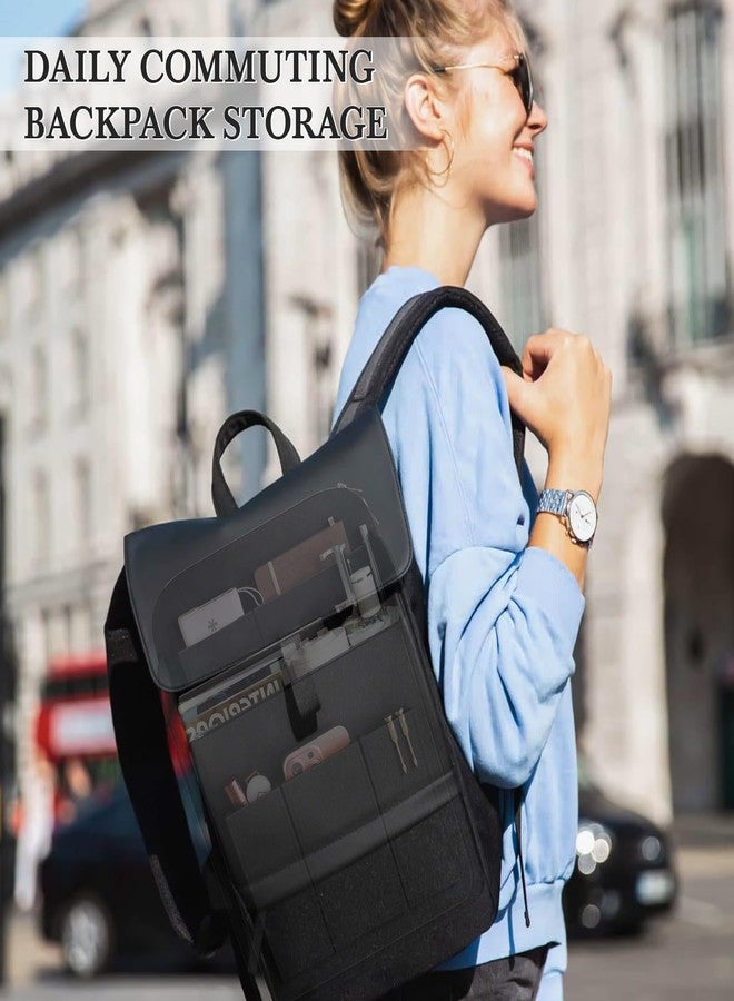 أبسونسيل منظم حقيبة ظهر من اللباد من APSOONSELL، خفيف الوزن، قابل للطي، مناسب لحقائب اليد وحقائب الظهر وحقائب الكتف، أسود، مقاس XL - Image 4