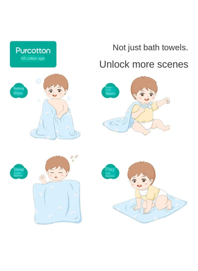 purcotton Five-layer Integration】100% Baby Washable Gauze Towel, Soft And Absorbent For Newborn Bathing - Image 3