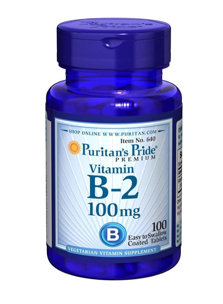 Puritan's Pride Vitamin B-2 100 Mg Tablets,100 Count