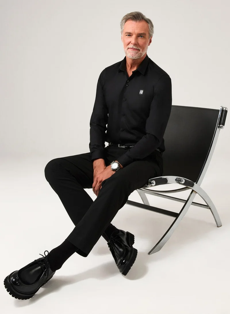 Theodore  The Onyx Black Shirt for Men | Best Price UAE