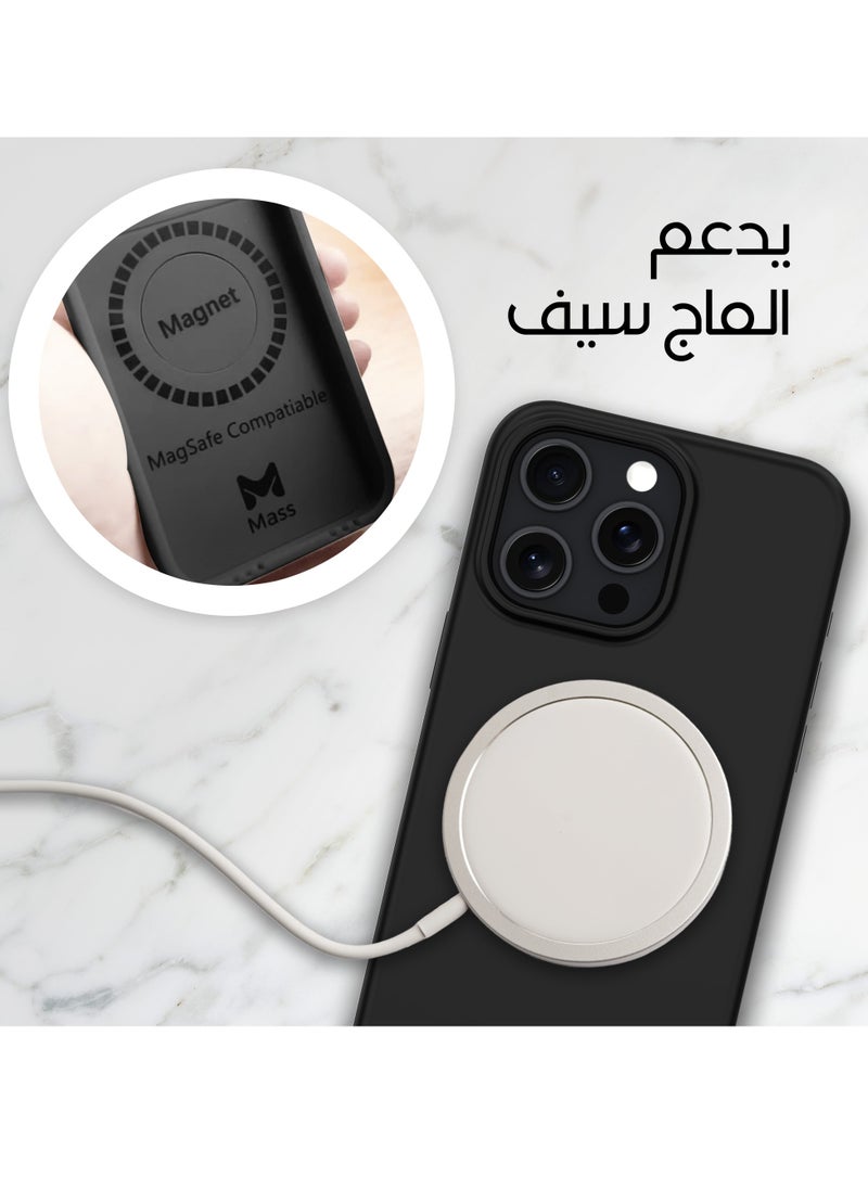 كفر ماس ايفون 16برو إنڤينيت ماج سيف 6 في 1 أسود