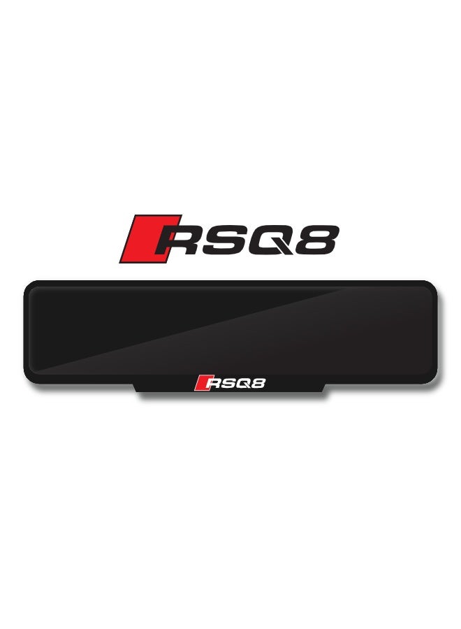 DXBSTAMPS Custom Audi RSQ8 Number Plate Frame – Sporty Black Finish – Available in 3 Sizes – Easy Fixing – Premium Look for Audi RS SUV Fans  - Image 1
