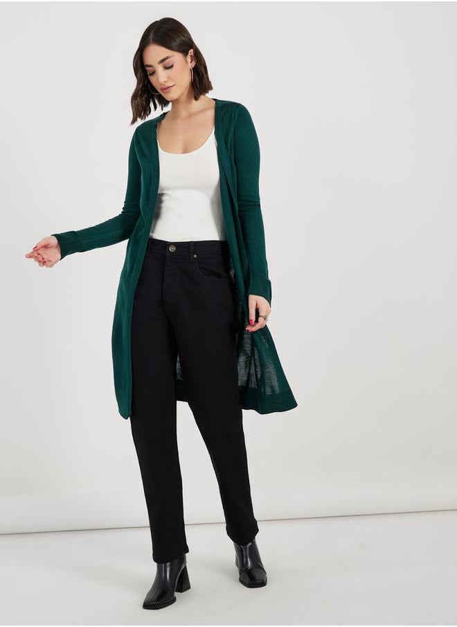 Styli - Regular Fit Longline Front Open Cardigan - Image 1
