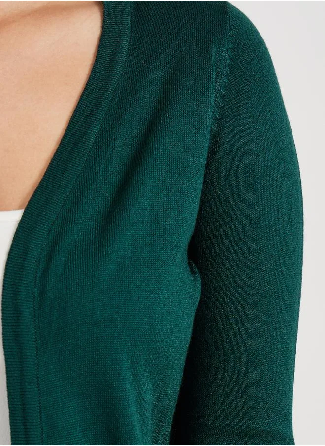 Styli Regular Fit Longline Front Open Cardigan