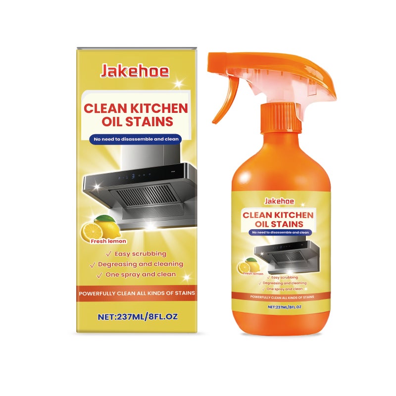 Jakehoe Kitchen Grease Cleaner Stove And Range Hood Grease Remover Gentle Formula Household Cleaning Agent - Image 1