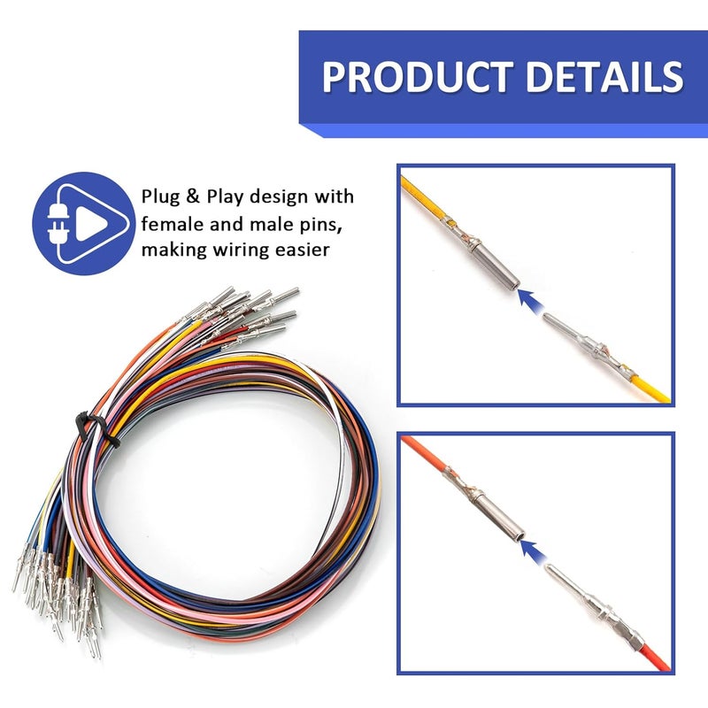 Wsays 16.5" Handlebar Wiring Extension Wire Harness Kit Fit for 10"-12" Handlebar Compatible with Harley Touring Electra Road Glide Road King 1996-2006, Fit Street Glide FLHX 2006 - Image 5