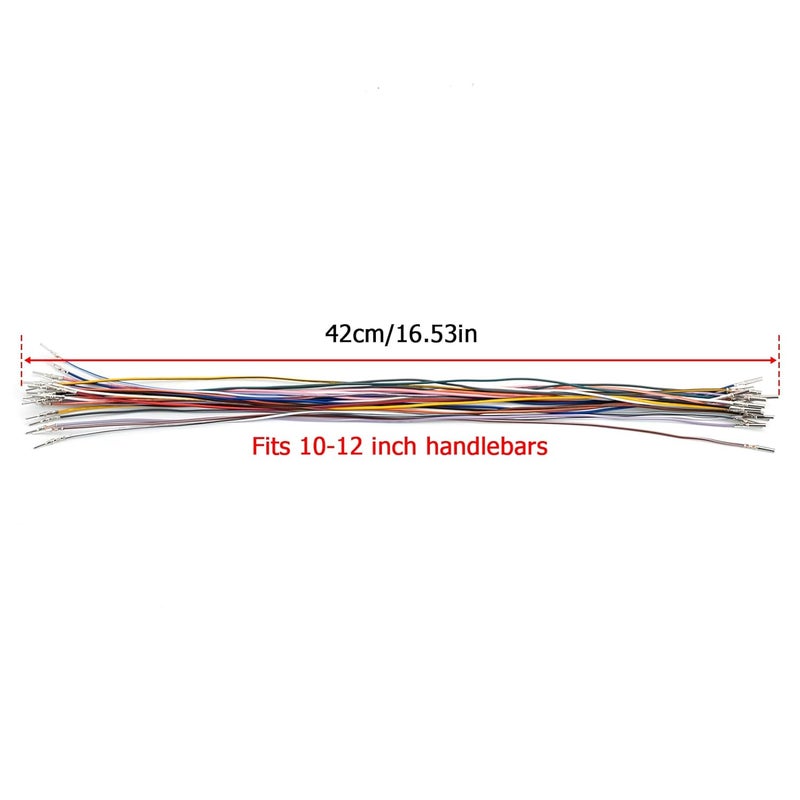 Wsays 16.5" Handlebar Wiring Extension Wire Harness Kit Fit for 10"-12" Handlebar Compatible with Harley Touring Electra Road Glide Road King 1996-2006, Fit Street Glide FLHX 2006 - Image 2