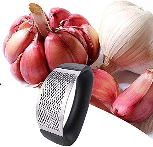 Curve Garlic Press Stainless Steel Garlic Crusher with Curve Handle Manual Garlic Mincer Tool Kitchen Tool Garlic Squeezer  - Image 3