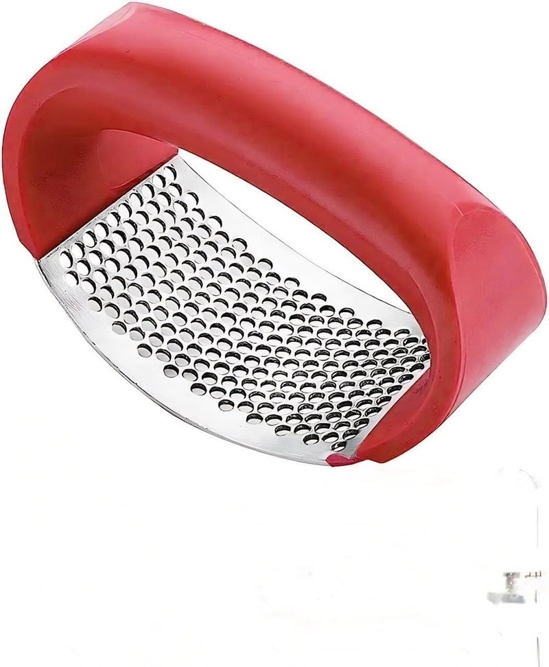 Curve Garlic Press Stainless Steel Garlic Crusher with Curve Handle Manual Garlic Mincer Tool Kitchen Tool Garlic Squeezer  - Image 1