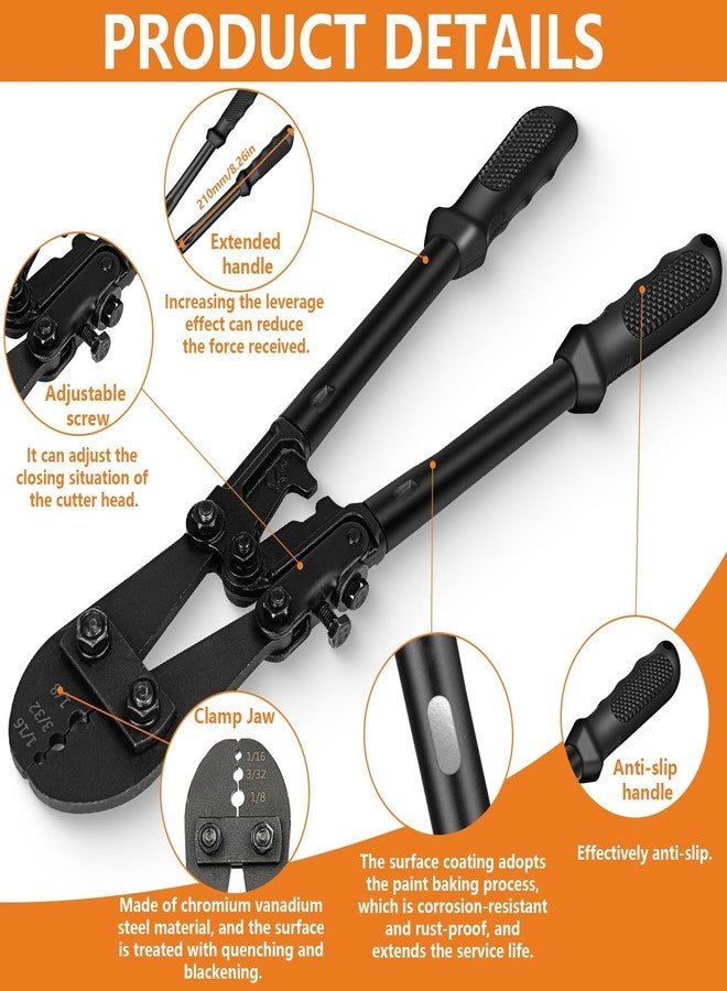 TooTaci Wire Rope Crimping Tool, Wire Rope Swaging Tool for Aluminum Oval Sleeves, Double Sleeves, Crimping Loop sleeve from 1/16-inch to 1/8-inch, Cable Crimper - Image 3