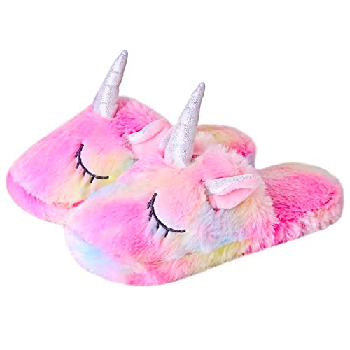Anddyam Kids Family Cute Cat Household Anti-Slip Indoor Home Slippers for Girls and Boys (10-12 Little Kid) - Image 1