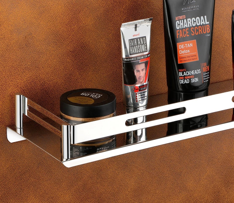 iSTAR 304 Stainless Steel Restroom Shelf/Kitchen Rack/Bathroom Accessories Silver Wall Shelves (Pack of 2, 12 X 5 Inches) - Image 5