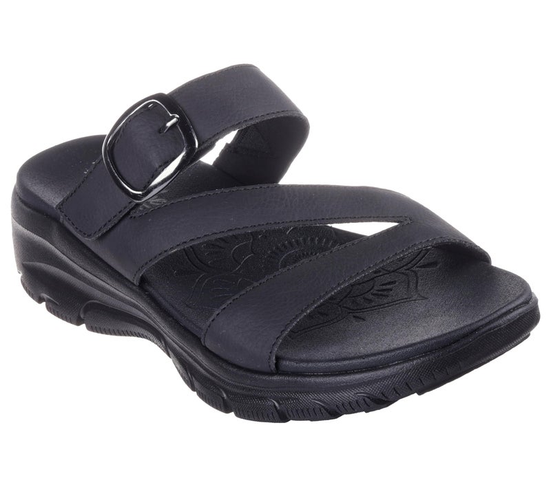 Skechers Women's EASY GOING - SLIDE ON BY casual sandal, Black/Black 5.5 M - Image 3
