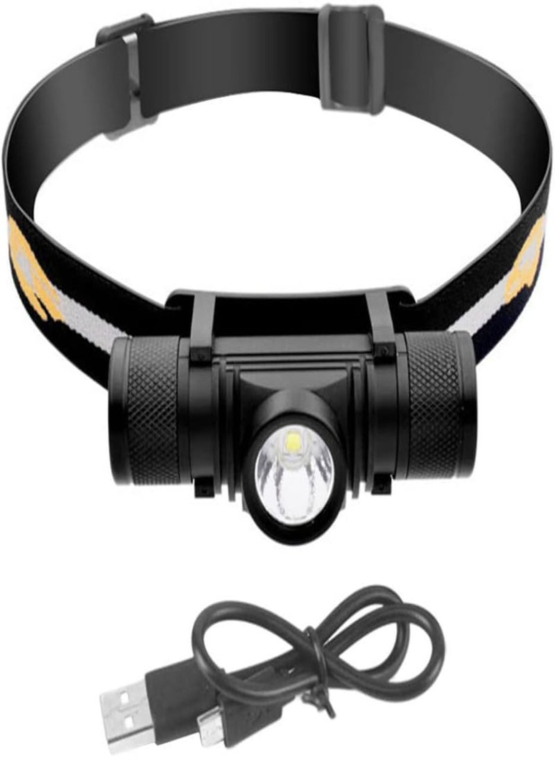 جي جوت مصباح رأس LED قابل لإعادة الشحن بمنفذ USB ومصباح أمامي خفيف الوزن ومصباح أمامي واحد مقاوم للماء للصيد - Image 1