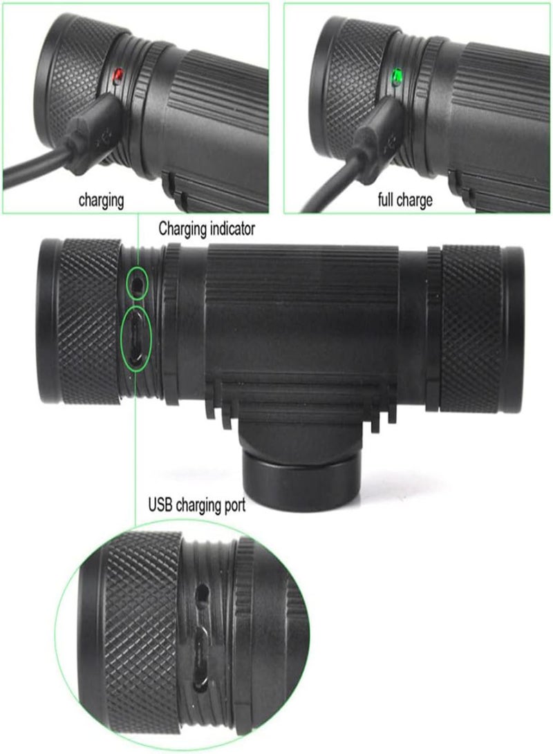 جي جوت مصباح رأس LED قابل لإعادة الشحن بمنفذ USB ومصباح أمامي خفيف الوزن ومصباح أمامي واحد مقاوم للماء للصيد - Image 4