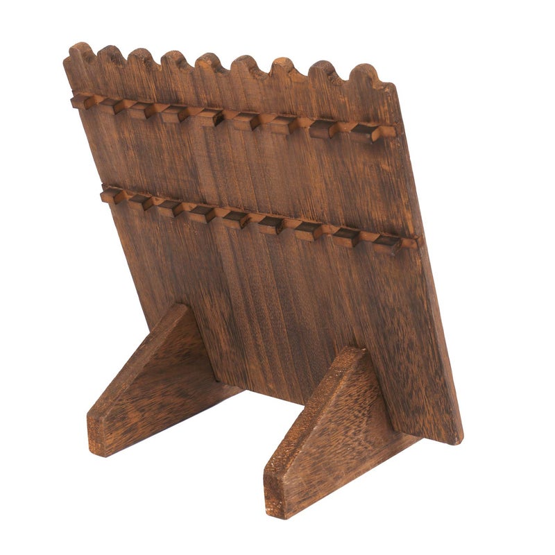 MOOCA Portable Wooden Plank Necklace Jewelry Stand for 8 Necklaces, Necklace Stand, Wood Plank Necklace Display Stand, Necklace Storage Holder, Jewelry Display Stand, Brown Color - Image 5