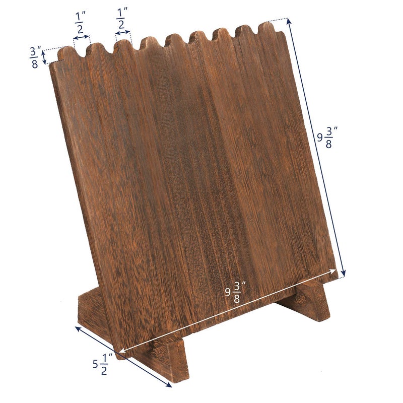 MOOCA Portable Wooden Plank Necklace Jewelry Stand for 8 Necklaces, Necklace Stand, Wood Plank Necklace Display Stand, Necklace Storage Holder, Jewelry Display Stand, Brown Color - Image 3