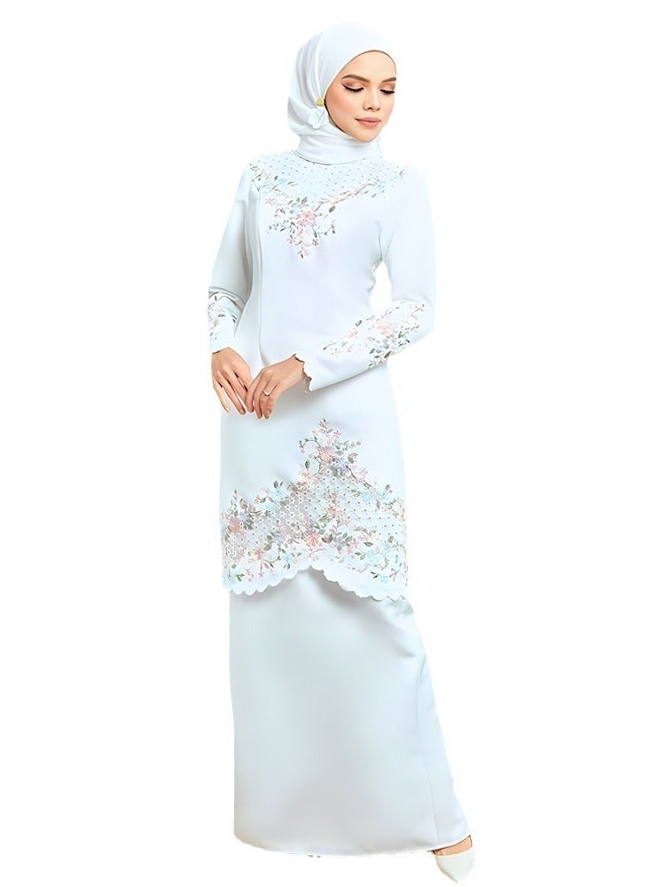 Shougu White Elegant Ancient Cage Suit Wedding Dress Two-piece Suit Set  - Image 1