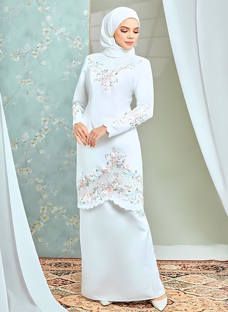 Shougu White Elegant Ancient Cage Suit Wedding Dress Two-piece Suit Set  - Image 2