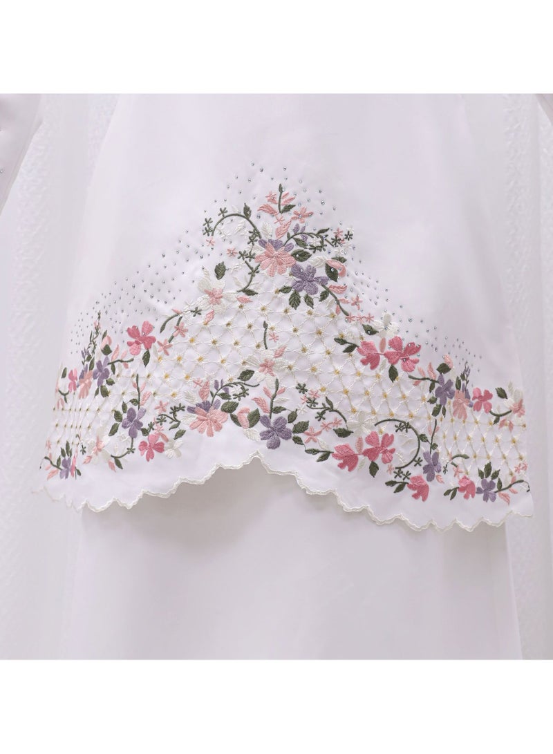 Shougu White Elegant Ancient Cage Suit Wedding Dress Two-piece Suit Set  - Image 3