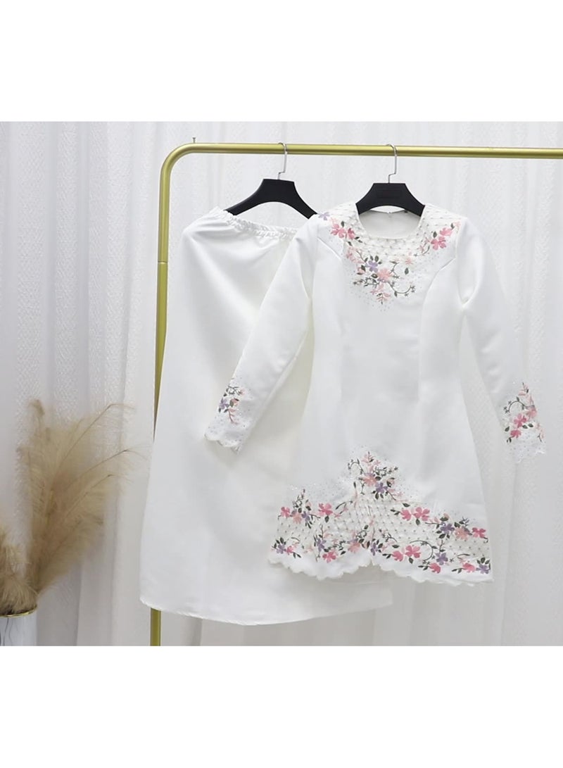Shougu White Elegant Ancient Cage Suit Wedding Dress Two-piece Suit Set  - Image 5