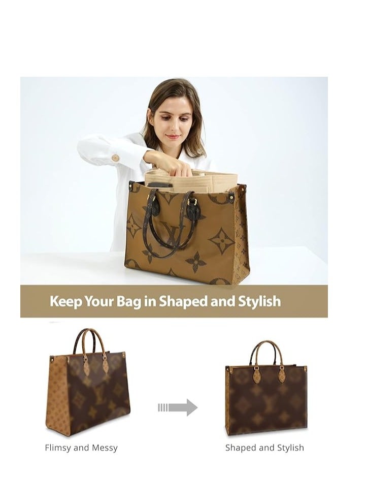 OMYSTYLE OMYSTYLE Purse Organizer Insert for Handbags, Felt Bag Organizer for Tote & Purse, Tote Bag Organizer Insert with 5 Sizes, Compatible with Neverful Speedy and More  - Image 2
