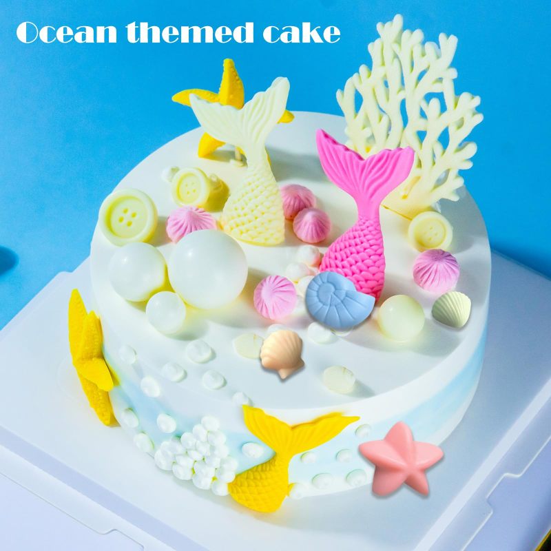 Silicone Candy Molds 17.5*16*1.5cm Pink Effortless Release Ocean Animal Molds - Versatile Baking For Beach Parties Food Grade Silicone Molds for Kids And Themed Celebrations - Image 4