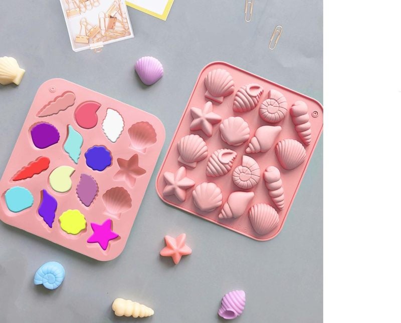 Silicone Candy Molds 17.5*16*1.5cm Pink Effortless Release Ocean Animal Molds - Versatile Baking For Beach Parties Food Grade Silicone Molds for Kids And Themed Celebrations - Image 2