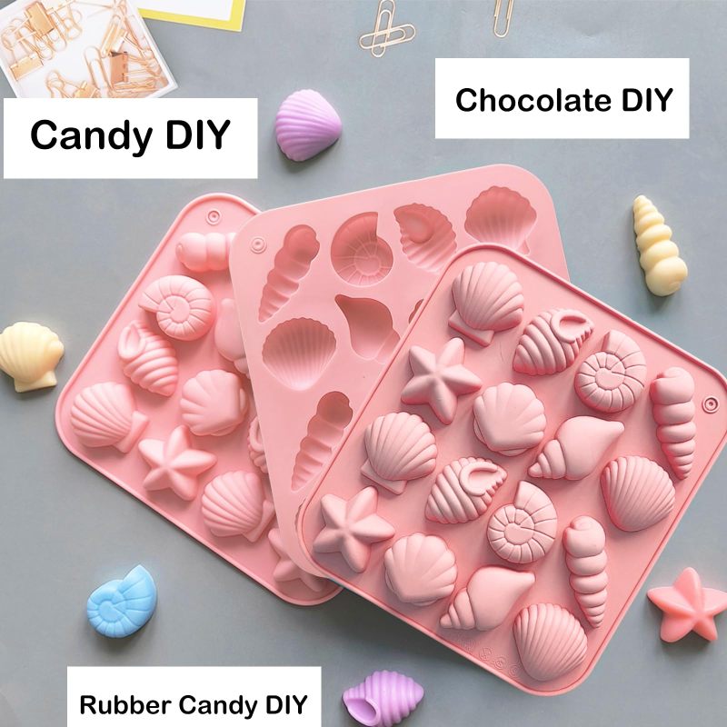 Silicone Candy Molds 17.5*16*1.5cm Pink Effortless Release Ocean Animal Molds - Versatile Baking For Beach Parties Food Grade Silicone Molds for Kids And Themed Celebrations - Image 5