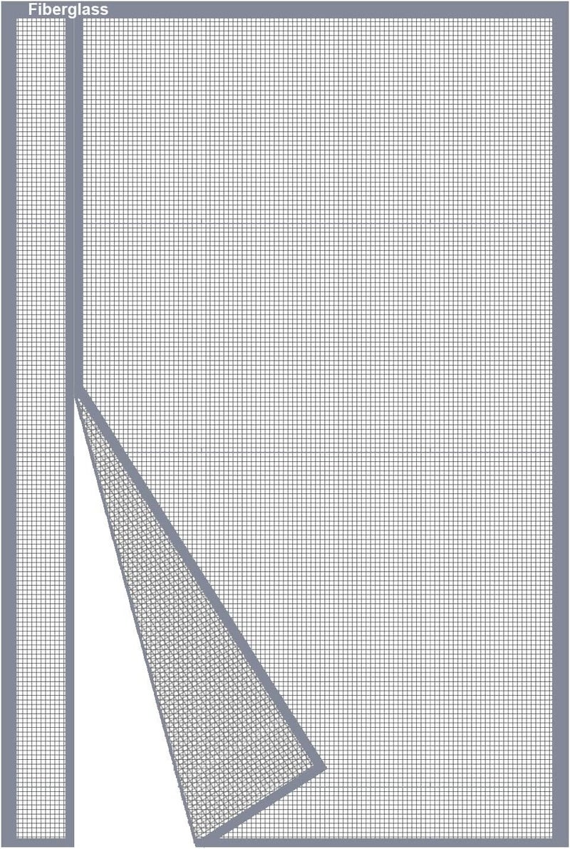 Risareyi Magnetic Mosquito Net in Fiberglass 170x255 cm, Fine Net, Side Opening Curtain Magnetic Mosquito Nets for Doors Windows for Balcony Automatic Closing, Mosquito Net with Magnet, Grey - Image 1