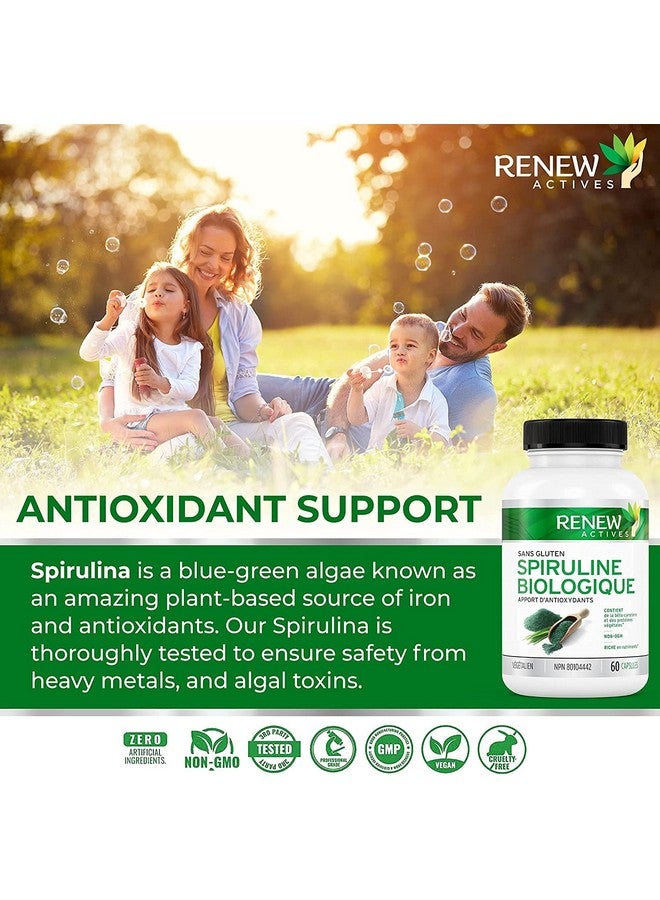Renew Actives Maximum Strength Spirulina Tablets 1000Mg Per Serving Supports Immune System Heart Cells And Energy Rich In Antioxidants Vitamins Minerals. 60 Supplement Capsules - Image 4