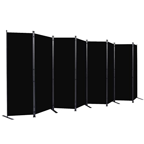 HOMSCREENER Room Divider 6FT Portable Room Dividers and Folding Privacy Screens 176 W Fabric Divider for Room Separation 8 Panel Partition Room Dividers Freestanding Wall Divider Screen for Dorm Studio Office 