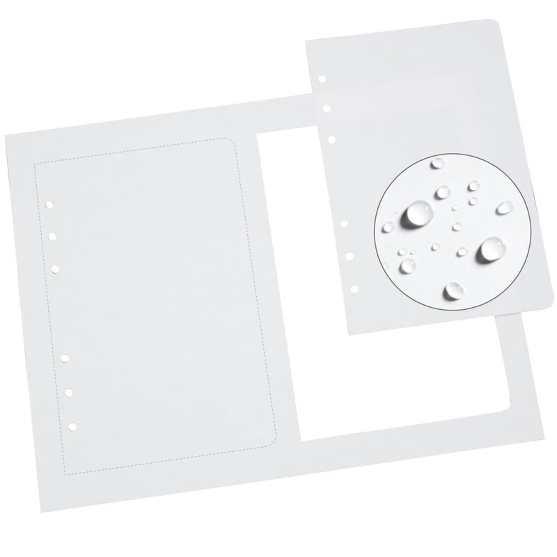 Rite in the Rain Weatherproof Loose Leaf Copier Paper, 2-4.625" x 7" White Loose Leaf Sheets Per 8.5" x 11" Main Sheet, 150 Sheet PK (No. LL8511) - Image 1